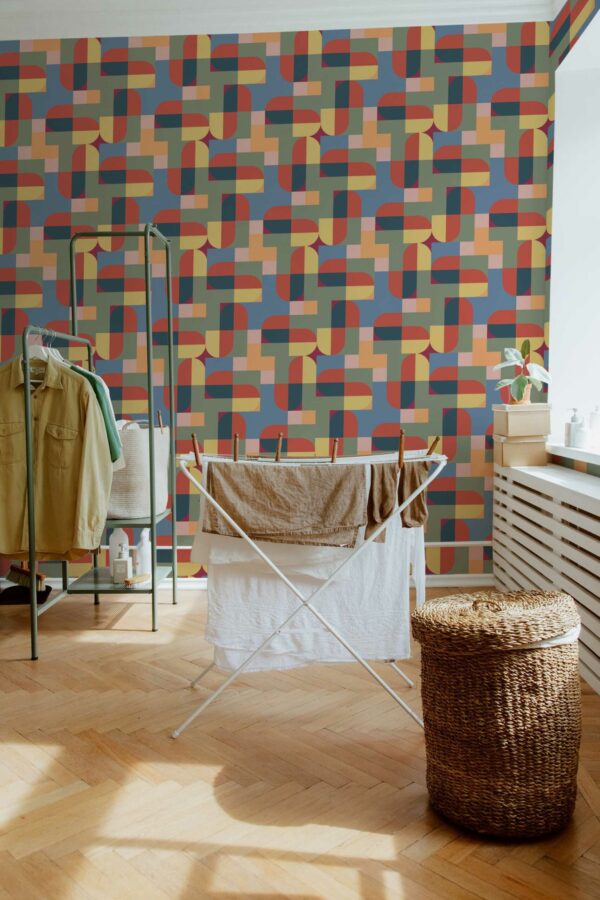 Colorful Bold Geometry self-adhesive by Fancy Walls