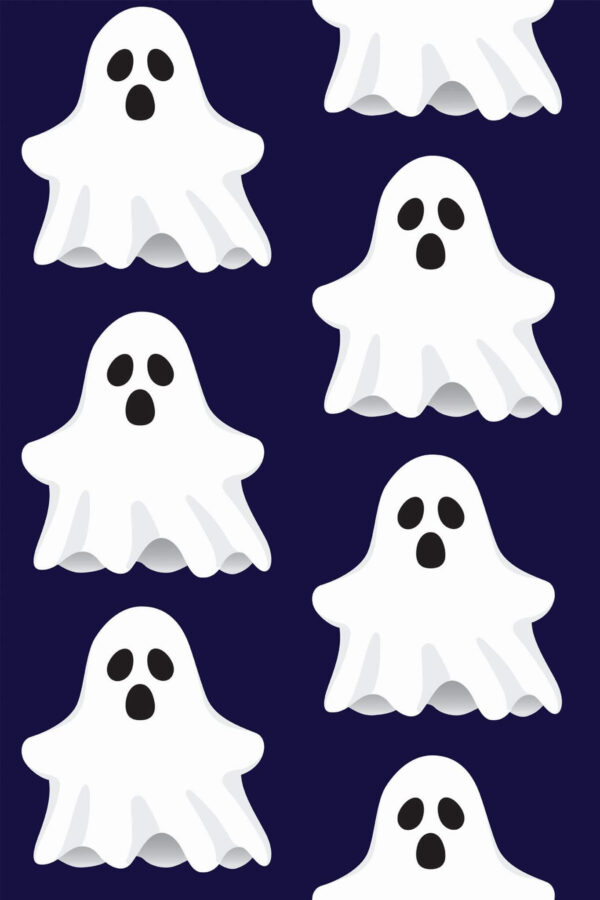 Pattern repeat of Ghost removable wallpaper design