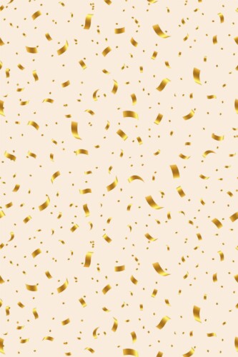 Pattern repeat of Gold color confetti removable wallpaper design