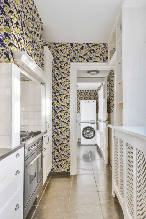 Unpasted wallpaper featuring Golden Koi Harmony by Fancy Walls