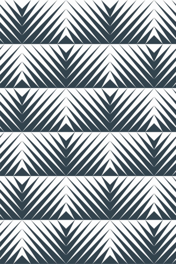 Pattern repeat of Graphite Geometry removable wallpaper design