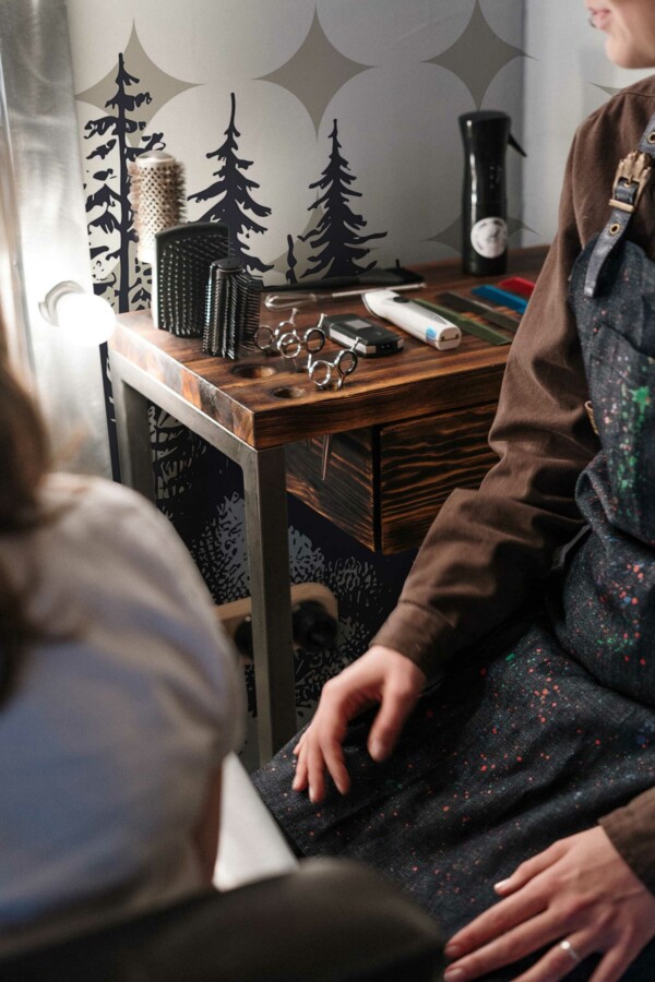 Peel and stick wall murals by Fancy Walls featuring Barbershop Forest