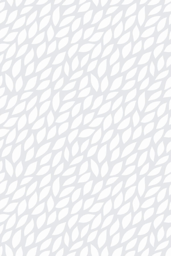 Pattern repeat of Gray minimalist leaf removable wallpaper design
