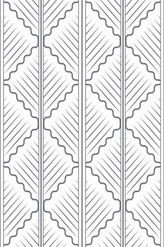 Pattern repeat of Gray oak leaf removable wallpaper design