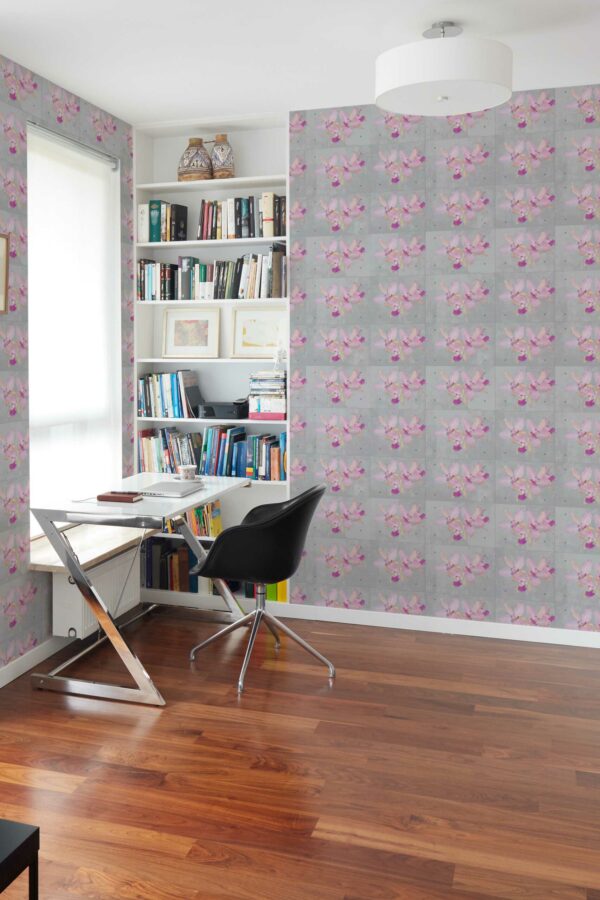 Fancy Walls OrchidConcrete unpasted wallpaper