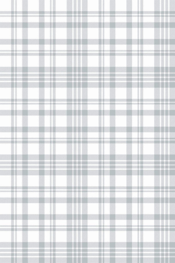 Pattern repeat of Gray plaid removable wallpaper design