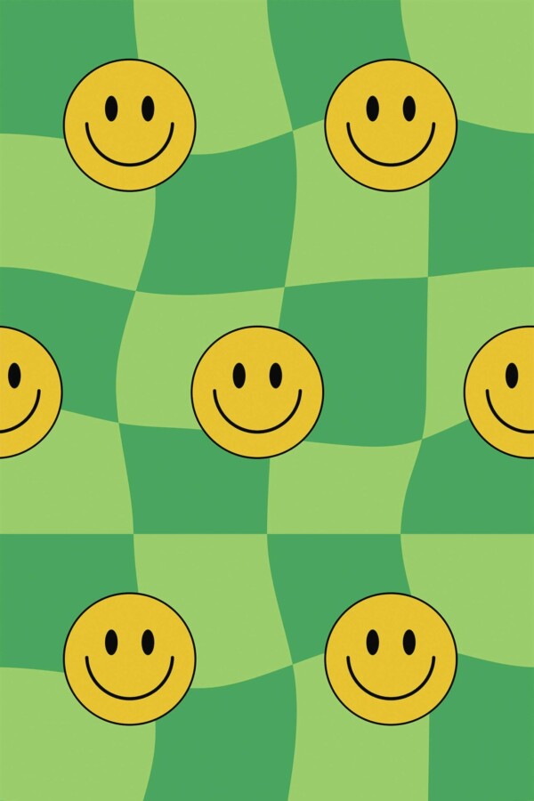 Fancy Walls Green Check wallpaper for Kids room walls in Funky style removable wallpaper
