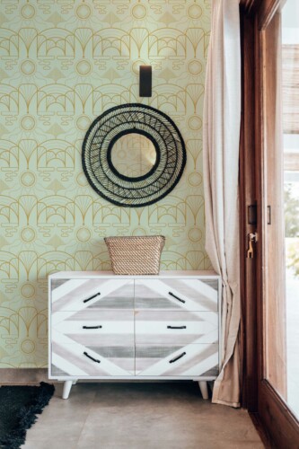 Green Deco Charm self-adhesive wallpaper by Fancy Walls