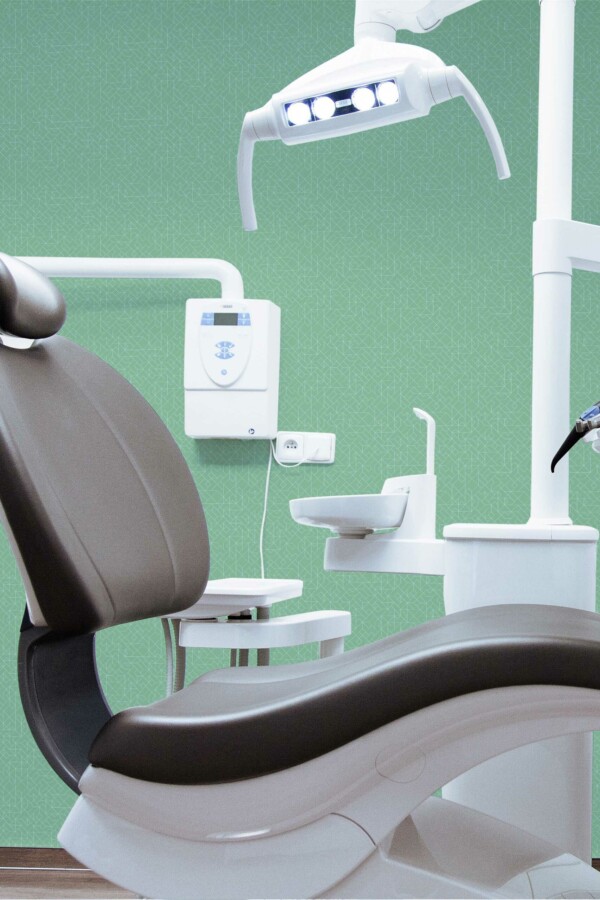 Fancy Walls Dental Greens peel and stick wallpaper