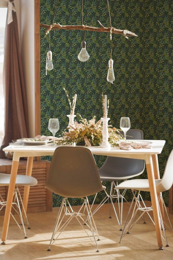 Green Biophilic Garden Wallpaper