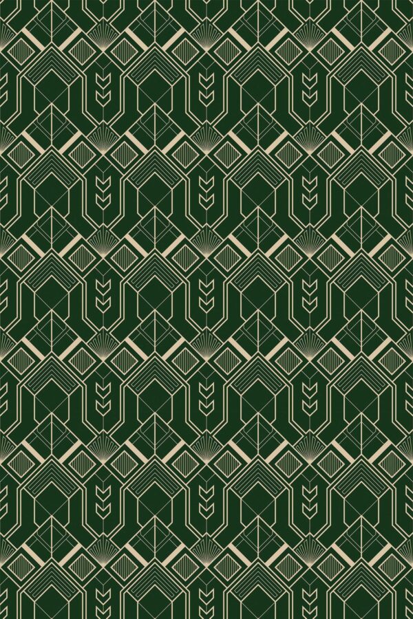 Fancy Walls Green Geometric self-adhesive wallpaper