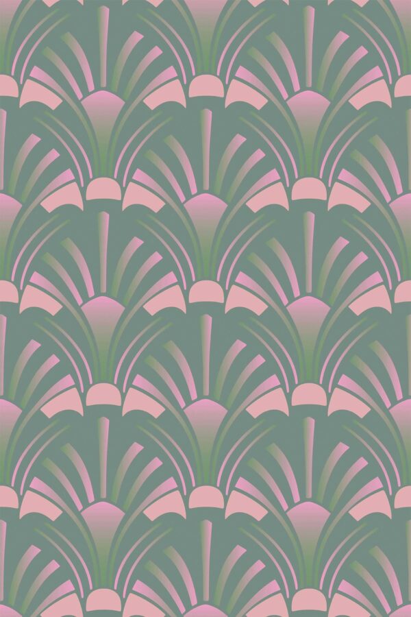 Fancy Walls Green Geometric self-adhesive wallpaper