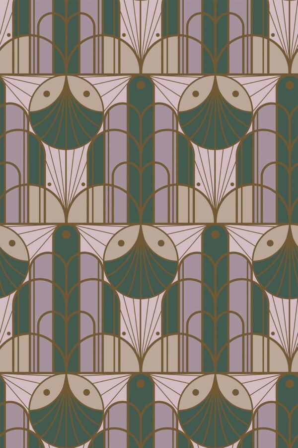 Fancy Walls Green Geometric self-adhesive wallpaper