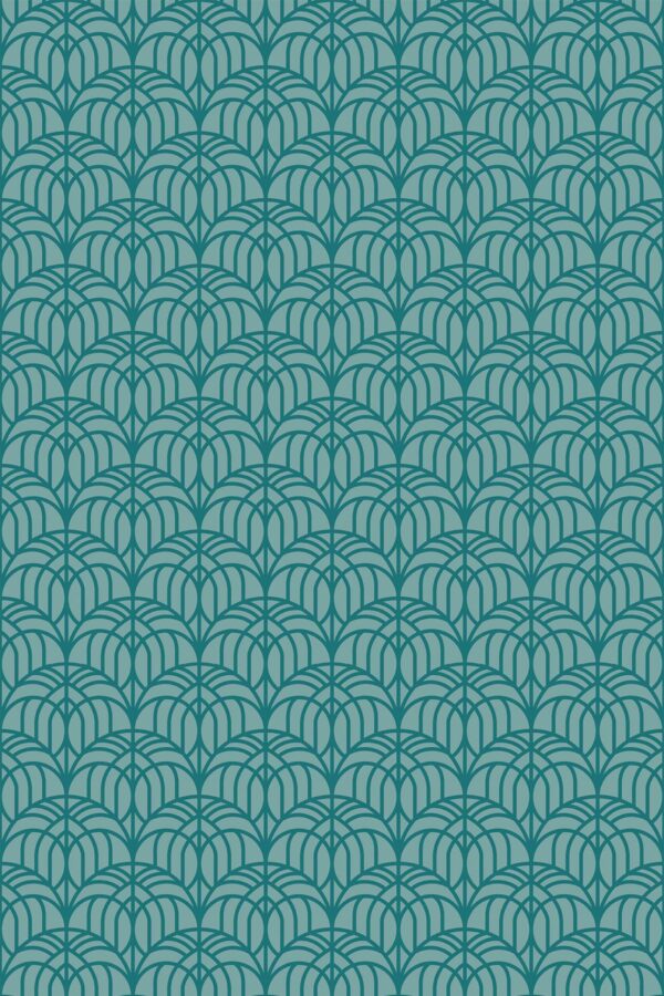 Fancy Walls Green Geometric unpasted wallpaper