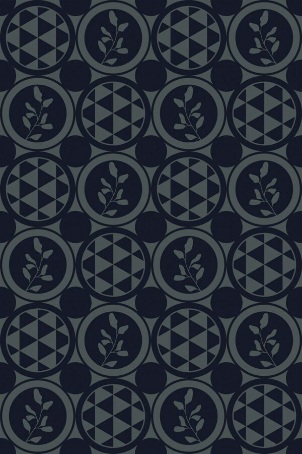 Green Geometry unpasted wallpaper design by Fancy Walls