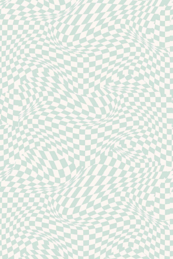 Pattern repeat of Green illusion abstract removable wallpaper design