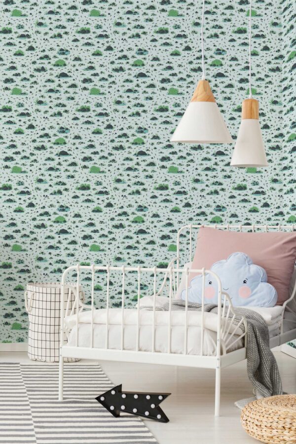 Fancy Walls A walk in Nature Green removable wallpaper