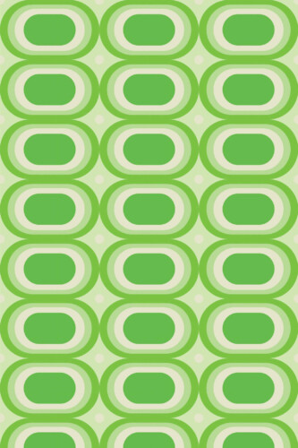 Pattern repeat of Green Vintage Harmony removable wallpaper design