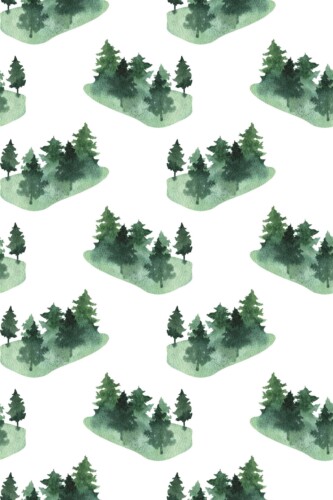 Fancy Walls traditional wallpaper watercolor green woodland scene