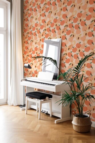 Fancy Walls Hand Drawn Peach removable wallpaper