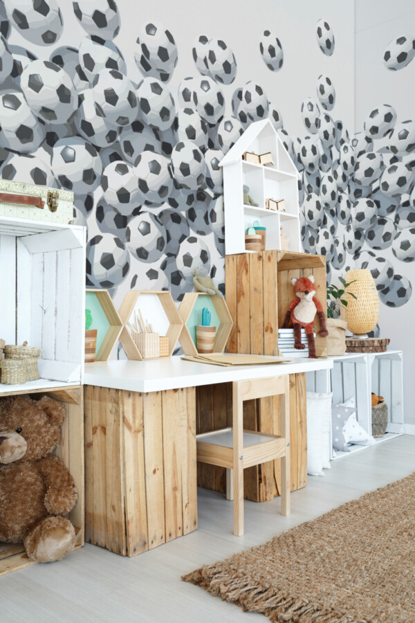 Fancy Walls artistic football wallpaper mural