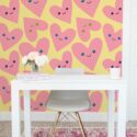 Removable Pink Hearts Wallpaper by Fancy Walls