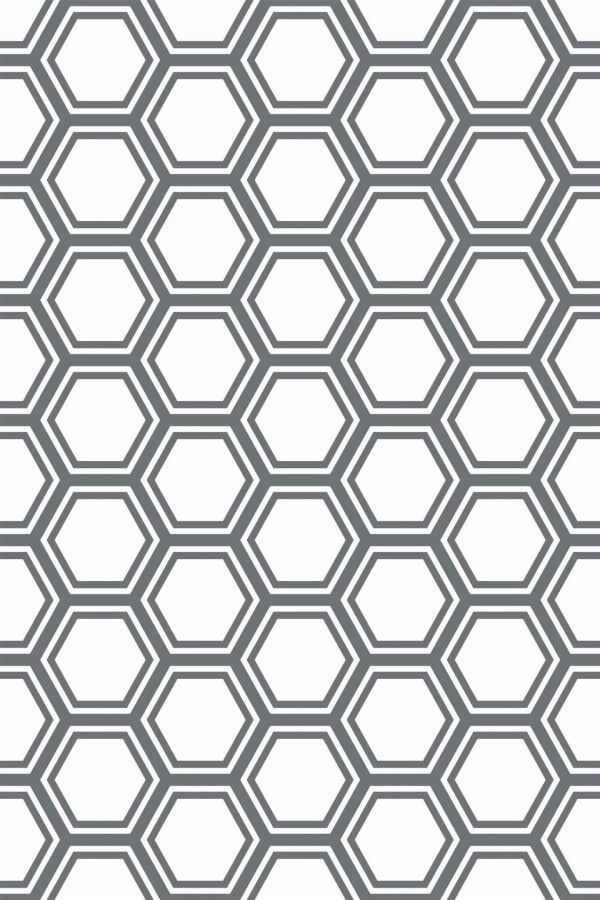 Pattern repeat of Honeycomb pattern removable wallpaper design