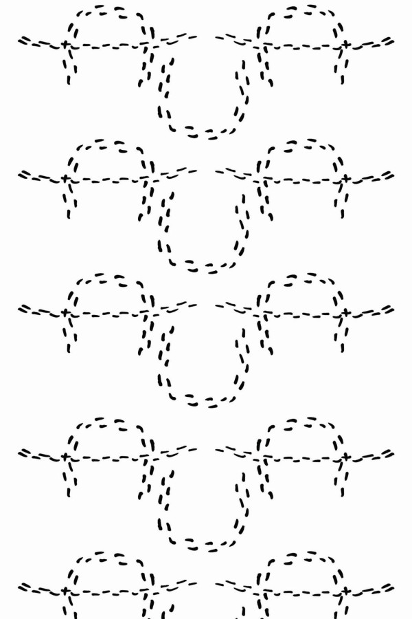 Pattern repeat of Horseshoe removable wallpaper design