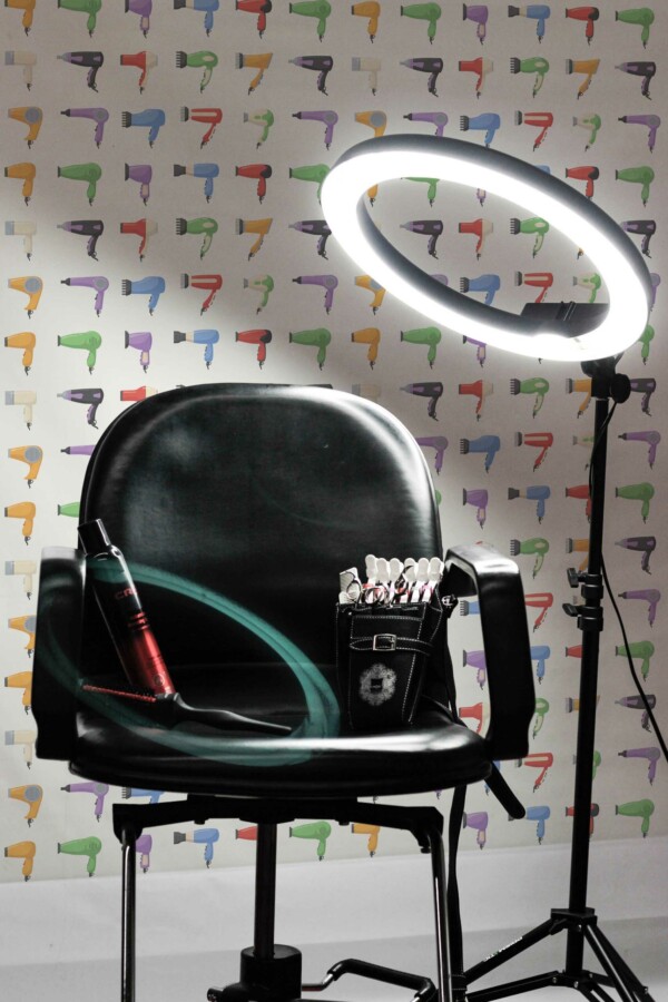 Hairdryer Hue Fusion removable wallpaper from Fancy Walls