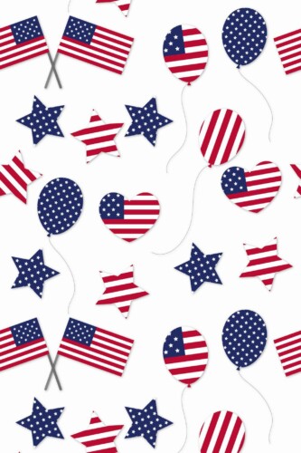 Pattern repeat of Independence Day Serenade removable wallpaper design