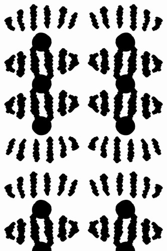 Pattern repeat of Ink ornament removable wallpaper design