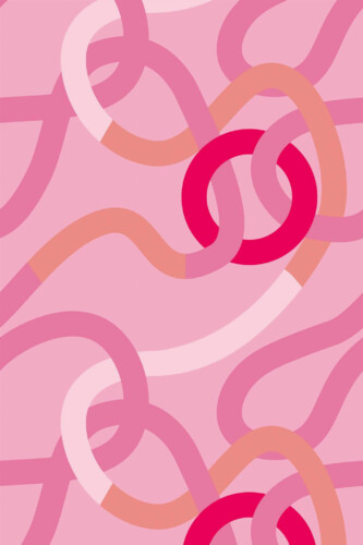 Pattern repeat of Intertwined knots removable wallpaper design