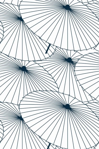 Pattern repeat of Japanese umbrella removable wallpaper design