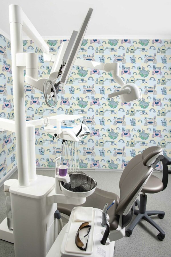 Kids Blue Clinic self-adhesive wallpaper by Fancy Walls