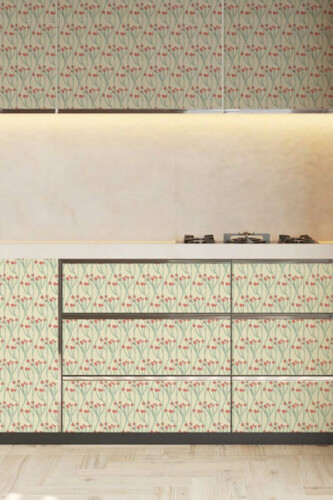 wallpaper for kitchen cabinets