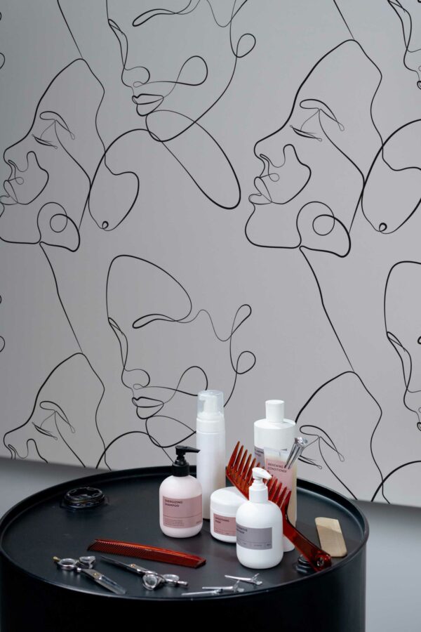 Monochrome Muse Elegance removable wallpaper from Fancy Walls
