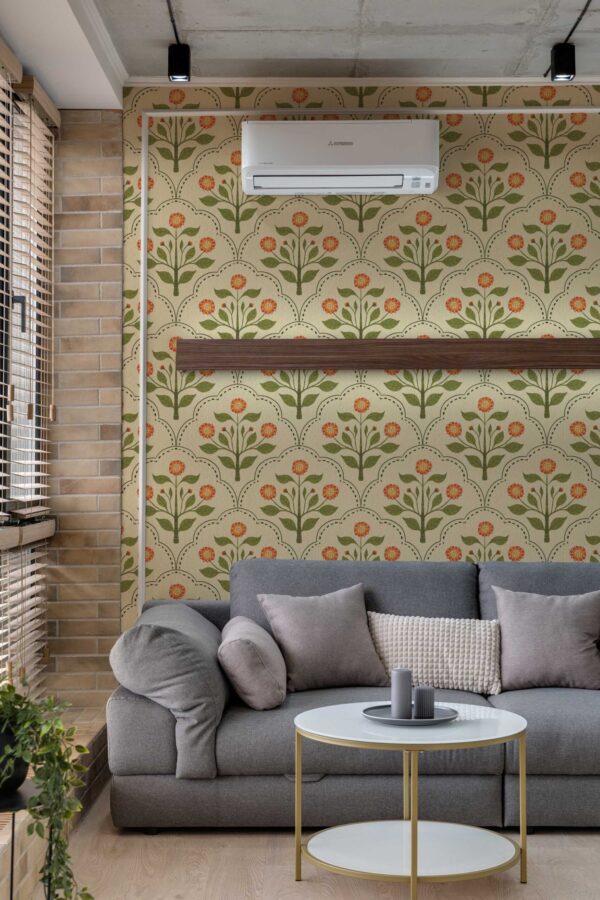 Fancy Walls Lantana Beige Classic self-adhesive wallpaper