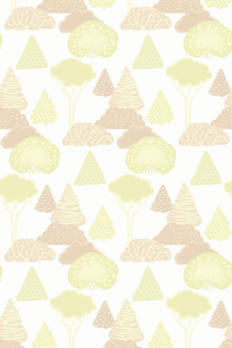 Pattern repeat of Light Forest in Beige removable wallpaper design