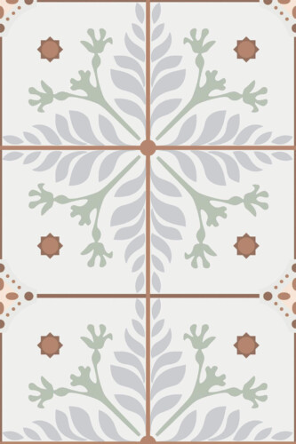 Pattern repeat of Light tiles removable wallpaper design