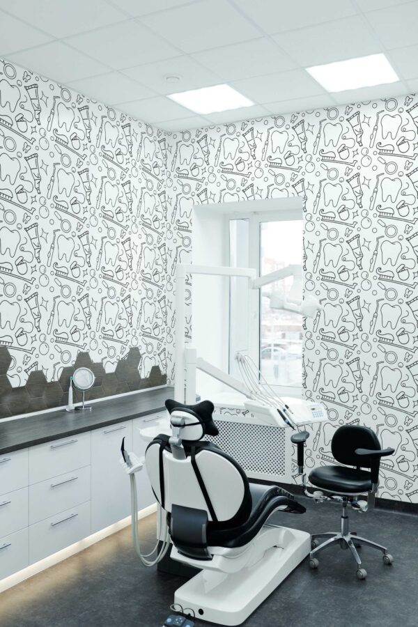 Black and White Dental Wallpaper