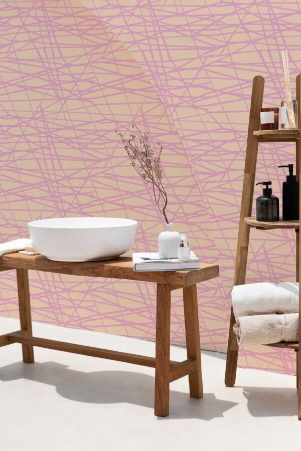 Pink Bakery Linear Vibes Wallpaper