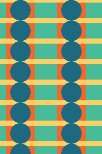 Pattern repeat of Lush Geometry Fusion removable wallpaper design