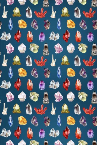 Radiant Crystal Mosaic removable wallpaper from Fancy Walls