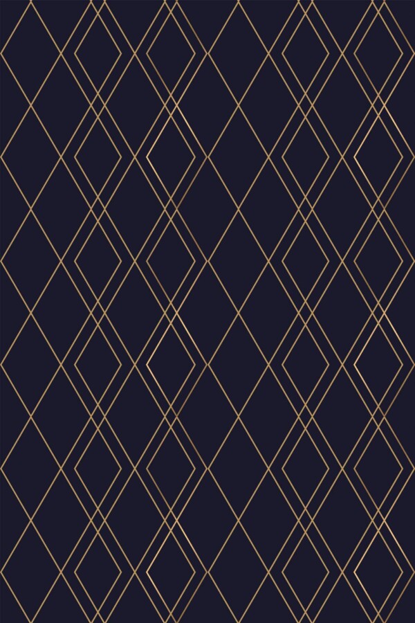 Pattern repeat of Luxury geometric removable wallpaper design