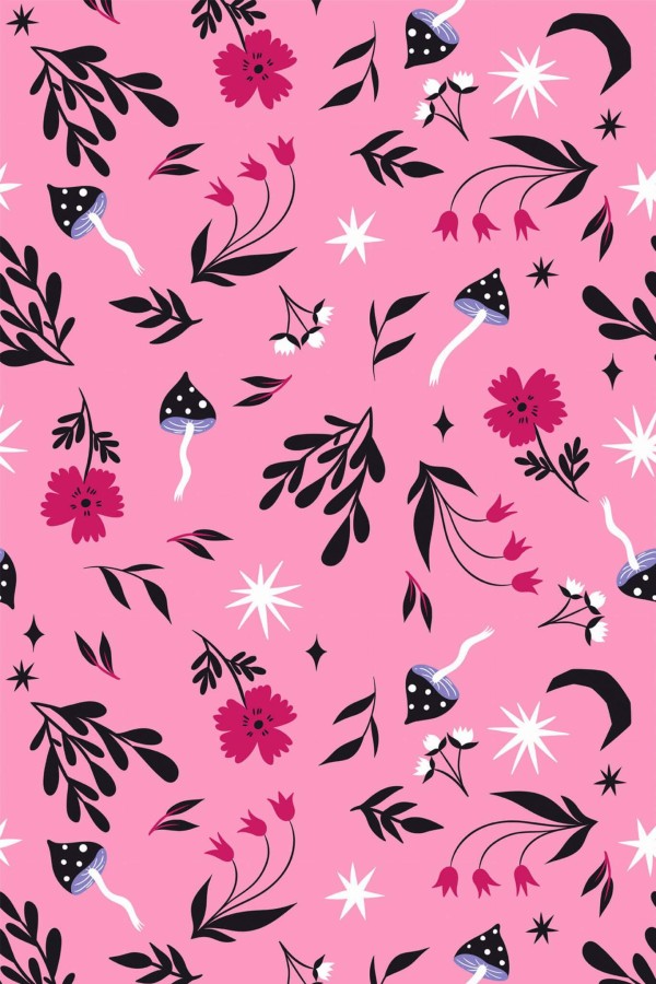 Pattern repeat of Magical forest removable wallpaper design