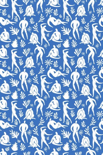 Pattern repeat of Matisse human body removable wallpaper design