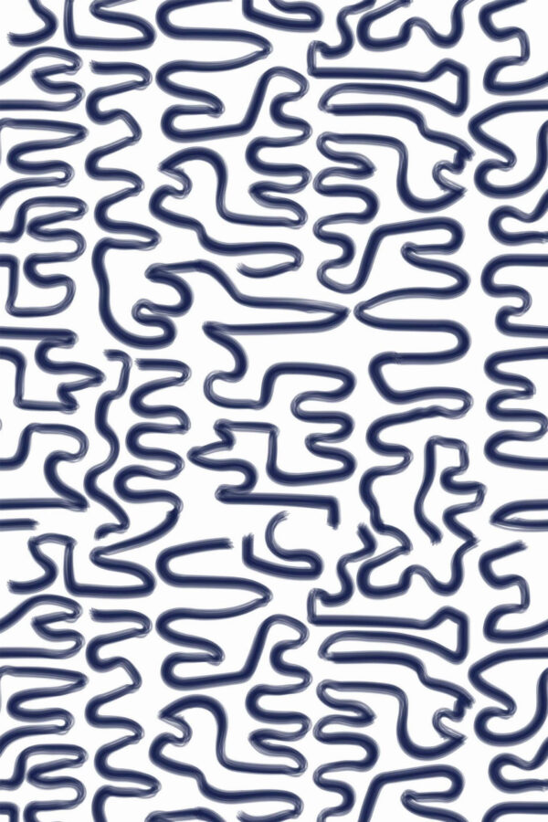 Pattern repeat of Maze brush stroke removable wallpaper design