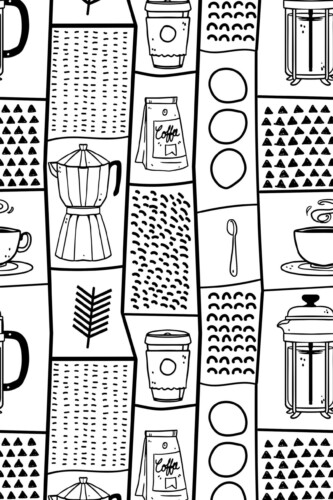 Fancy Walls Cafe Sketch peel and stick wallpaper