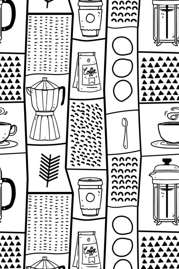 Fancy Walls Cafe Sketch peel and stick wallpaper