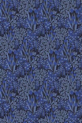 Fancy Walls peel and stick wallpaper in blue floral design